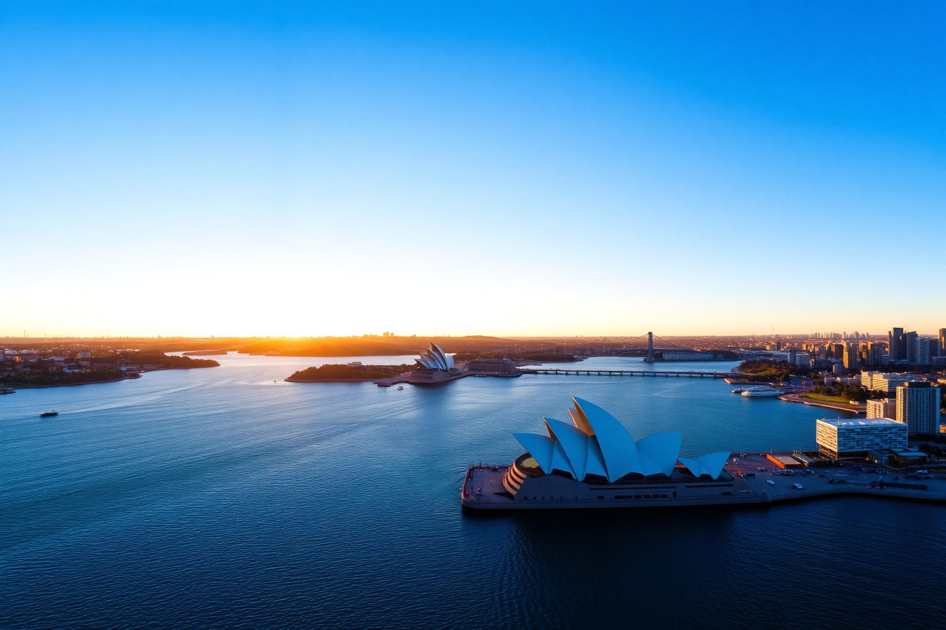 Sydney Harbour at golden hour